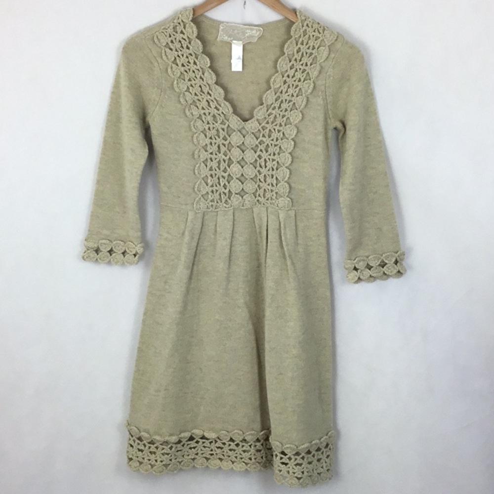 ANTHRO Nick & Mo Crochet Sweater Dress